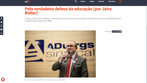 Artigo: Pela verdadeira defesa da educação 