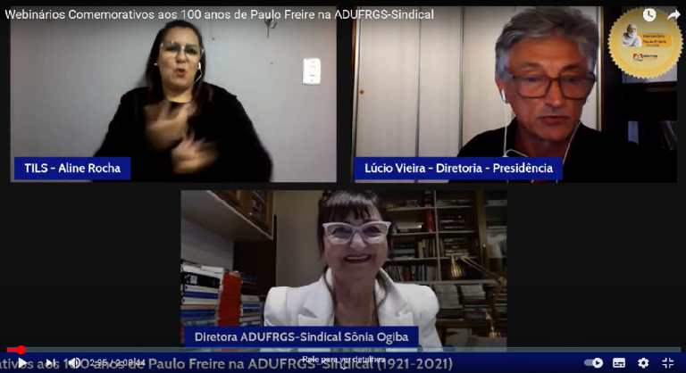 Homenagem ao professor Balduíno Andreola na Edição Especial dos webinários comemorativos aos 100 anos de Paulo Freire (1921-2021) emociona o público