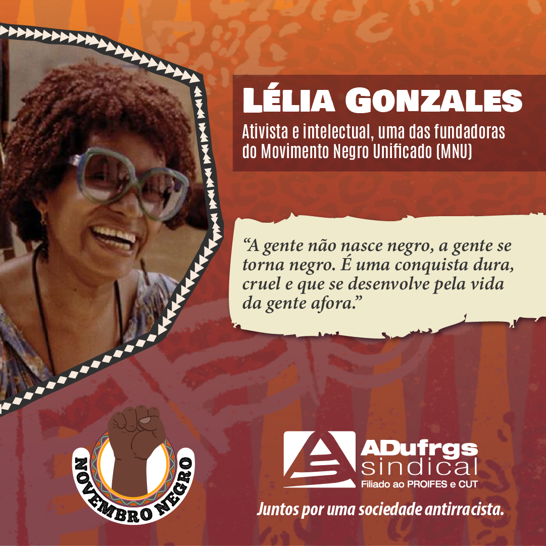 Lélia Gonzales é destaque na Série Personalidades Negras da ADUFRGS-Sindical