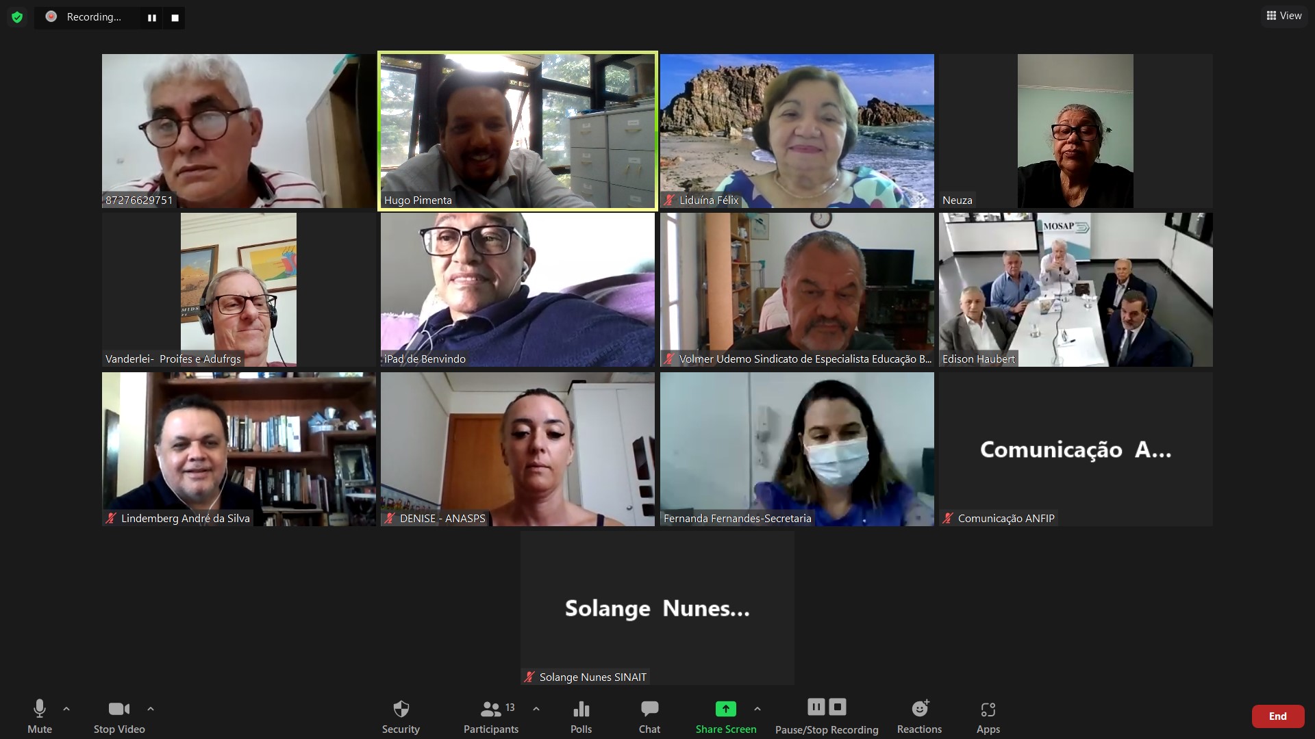 ADUFRGS-Sindical participa de reunião híbrida do MOSAP