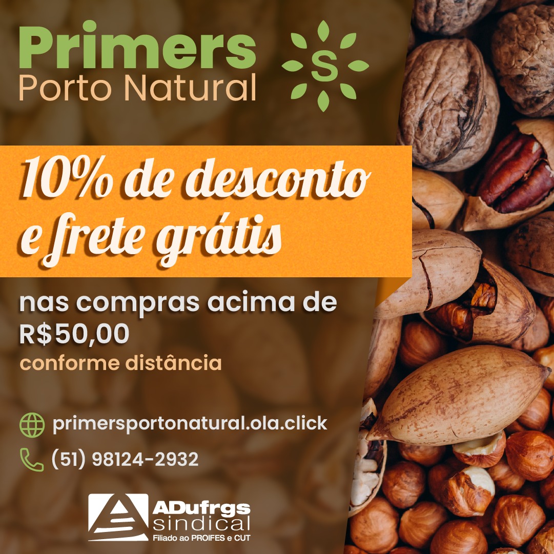 ADUFRGS-Sindical firma convênio com a PRIMERS - Comércio de produtos naturais